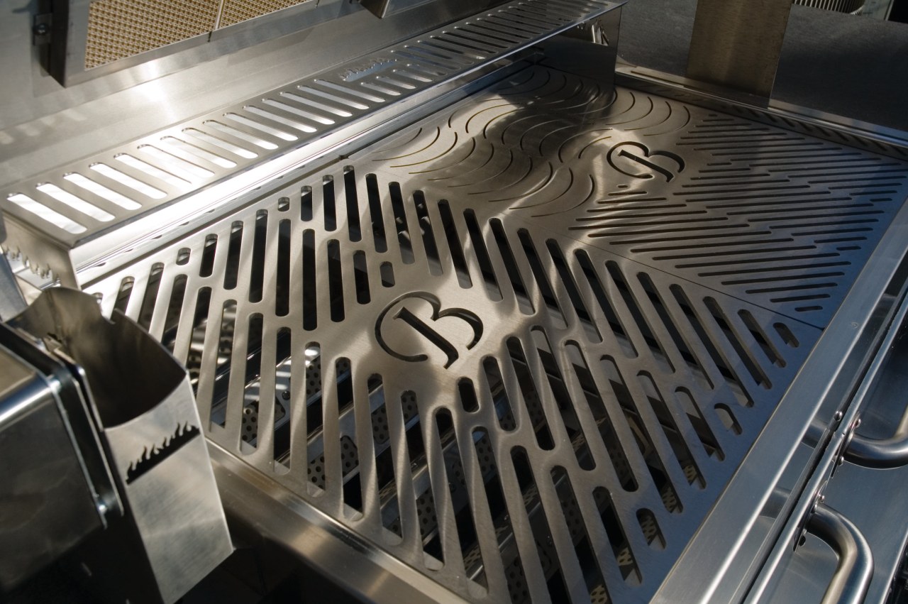 A view of the Stainless steel outdoor cooking metal, black, gray