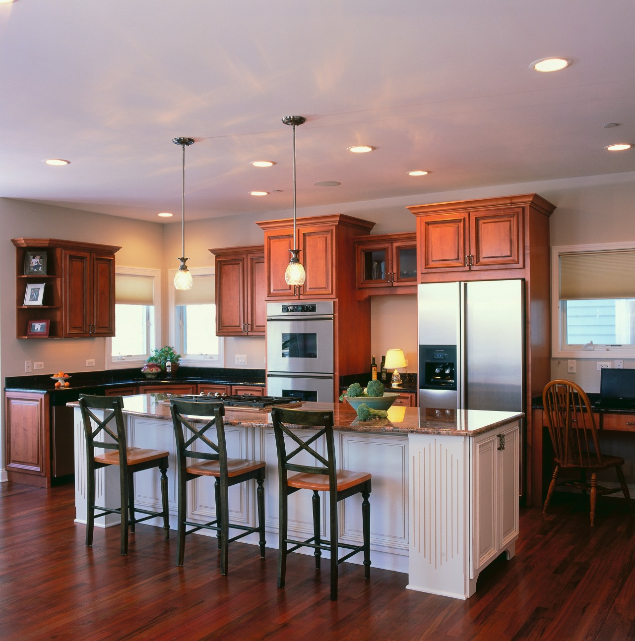 A view of some products from the Great cabinetry, ceiling, countertop, cuisine classique, floor, flooring, hardwood, interior design, kitchen, laminate flooring, real estate, room, wood flooring, gray, red