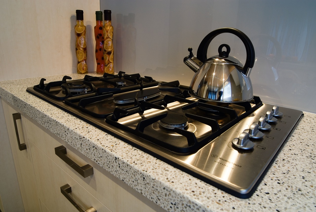 A view of some ktchen appliances from Westnghose. countertop, kitchen, gray