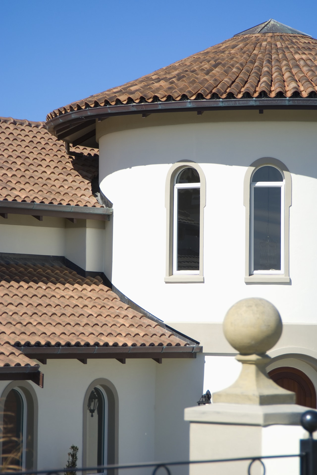 A view of some roofing from Natural Roofing architecture, building, daylighting, estate, facade, home, house, outdoor structure, property, real estate, residential area, roof, sky, wall, window