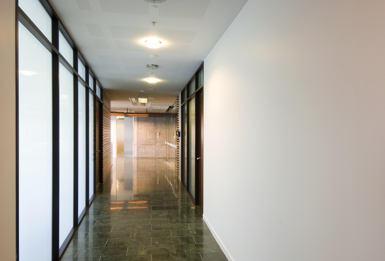 Standing proud at the harbour's edge, the Meridian apartment, architecture, ceiling, daylighting, floor, interior design, real estate, gray