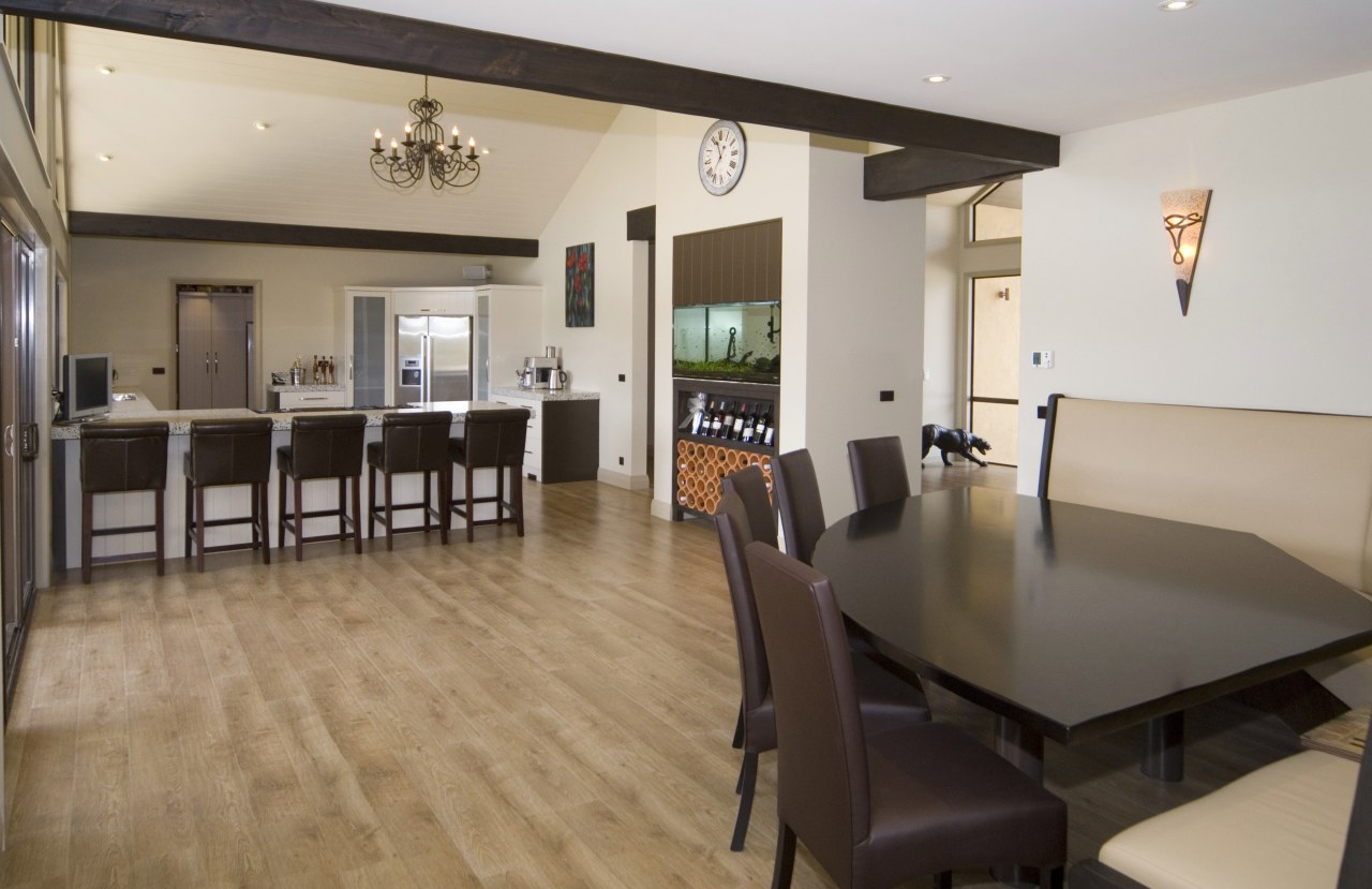 A view of some wooden flooring from Floorscape. dining room, floor, flooring, hardwood, interior design, living room, property, real estate, room, table, wood flooring, gray