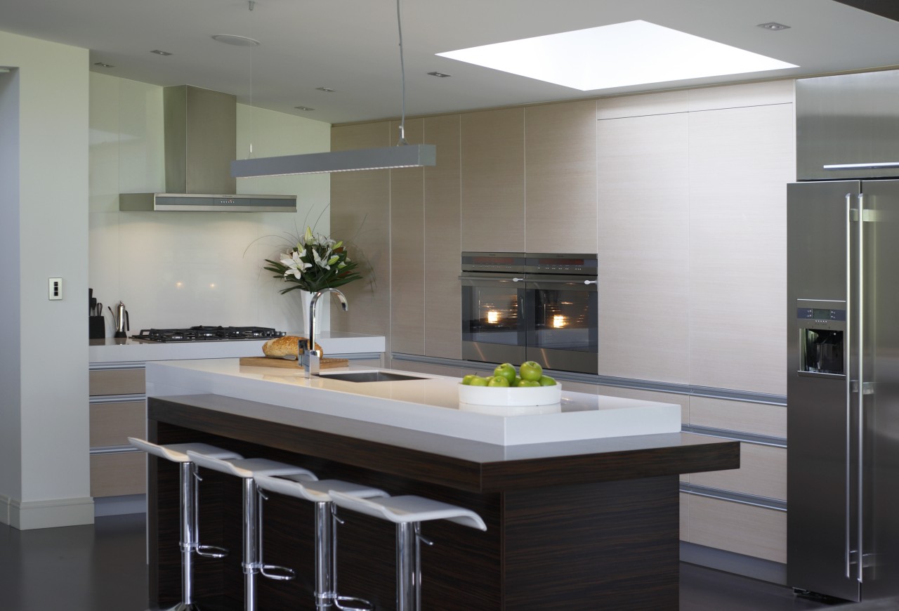 View of kitchen designed by Yellowfox. cabinetry, countertop, cuisine classique, interior design, kitchen, gray