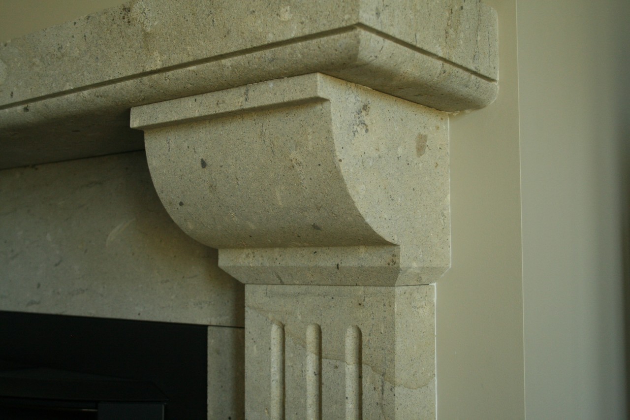 Close up decorative feature architecture, column, structure, wall, brown