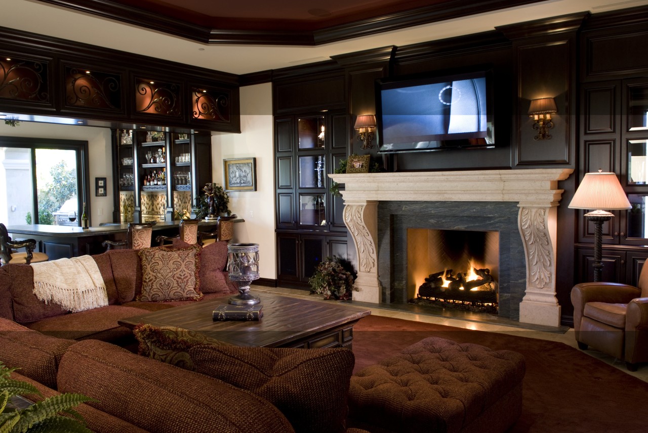 Jacqueline &amp; Associates Interior of a lounge fireplace, hearth, home, interior design, living room, real estate, room, black