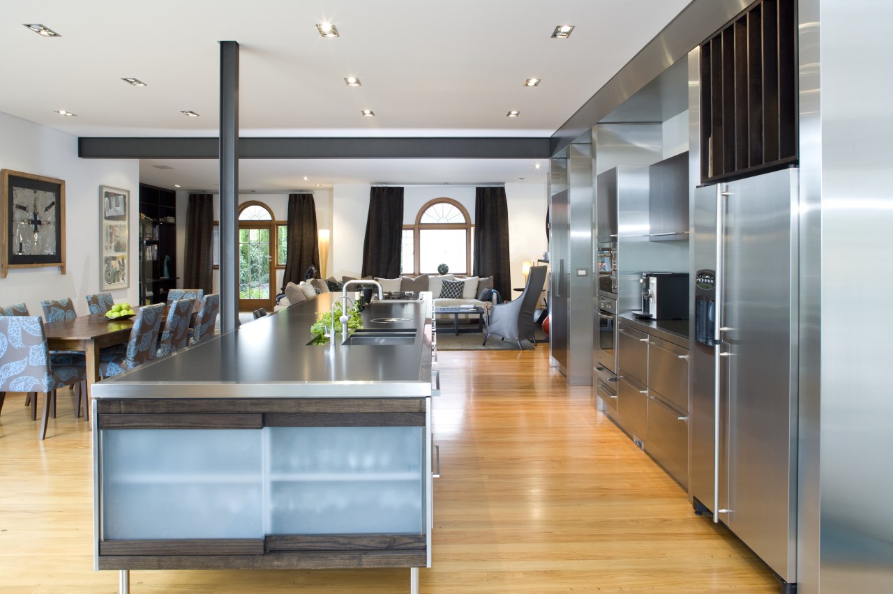 he kitchen, designed by architect Gordon Moller and countertop, interior design, kitchen, real estate, white