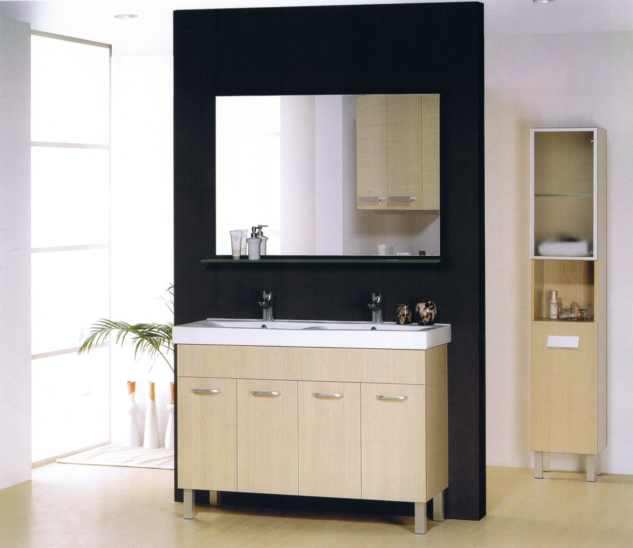 Image of Italian designed vanity available from Casa bathroom, bathroom accessory, bathroom cabinet, product design, sink, tap, white