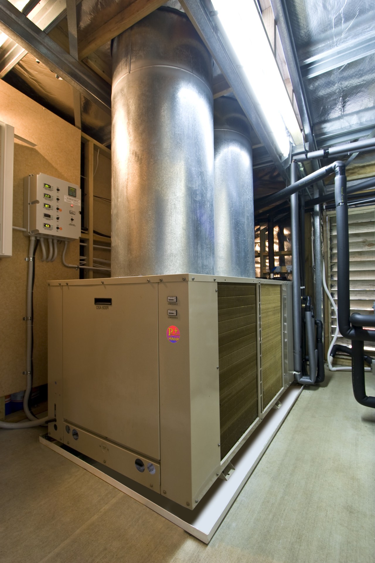 view of heat pumps which are used to brown