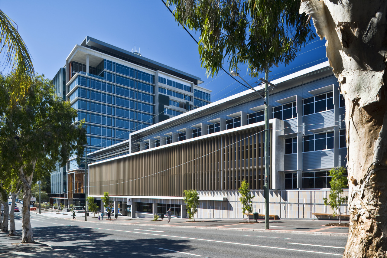 The north Tower's variegated facade and stepped back architecture, building, commercial building, condominium, corporate headquarters, facade, headquarters, mixed use, real estate, structure