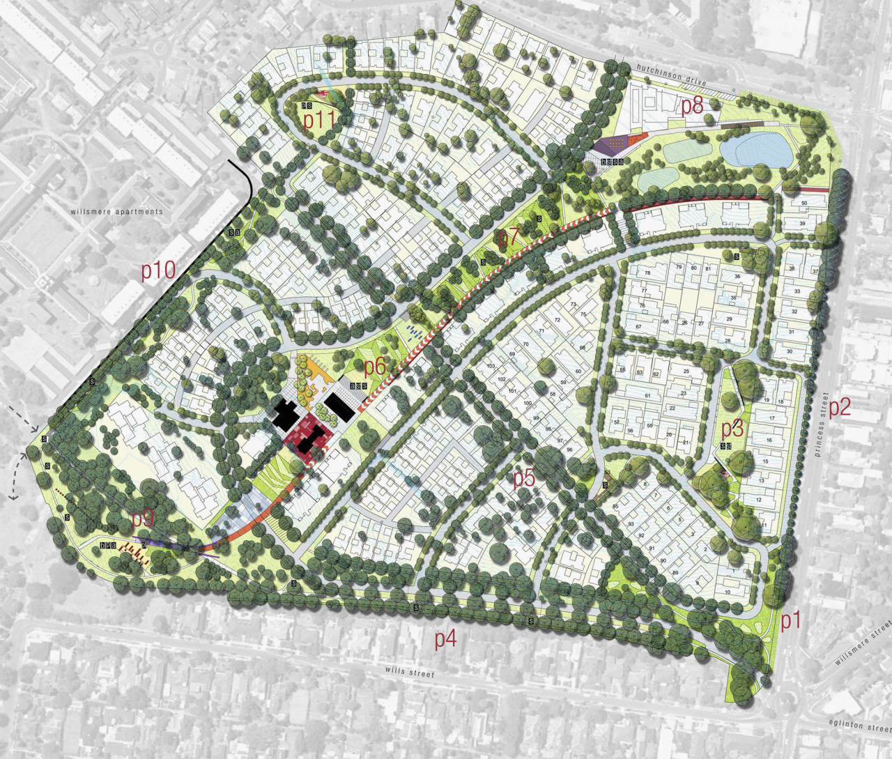 Site plan. area, map, neighbourhood, plan, residential area, urban design, white