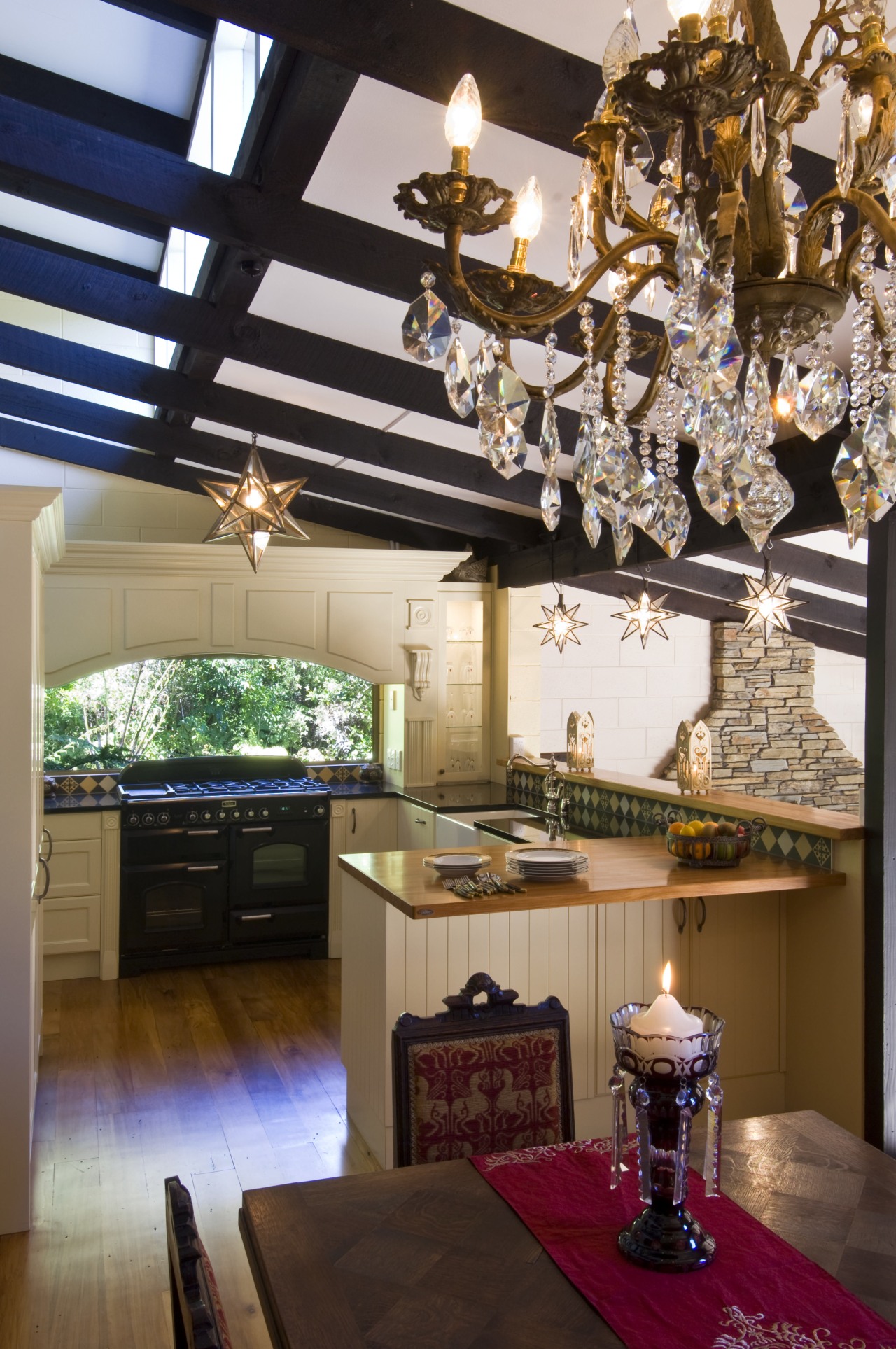 Image of kitchen designed by Debra DeLorenzo which ceiling, dining room, home, interior design, living room, room, table