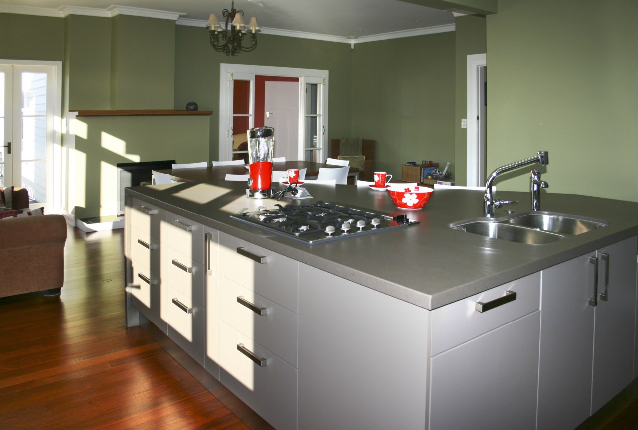 View of a kitchen which was remodelled by cabinetry, countertop, interior design, kitchen, room, brown, gray