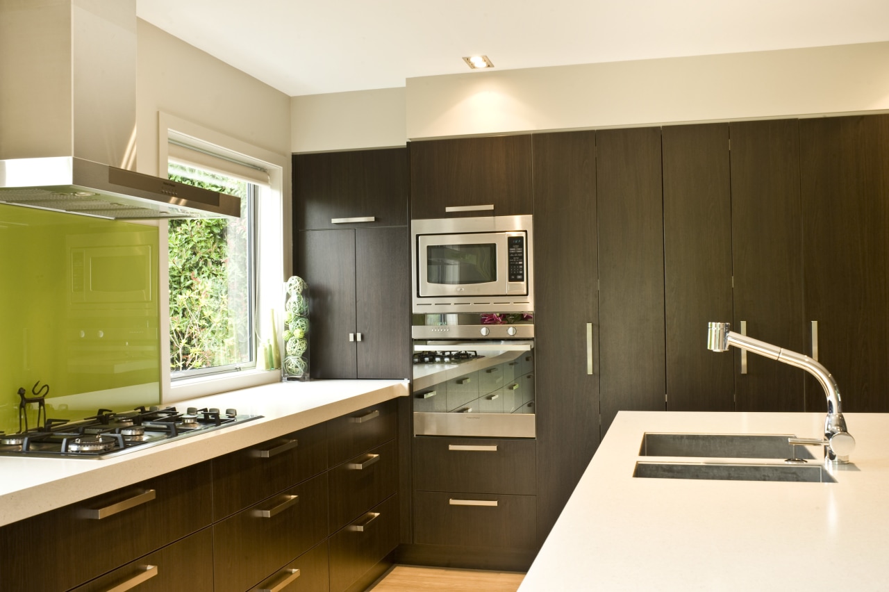 Image of a kitchen which features joinery by cabinetry, countertop, interior design, kitchen, real estate, room, orange, brown