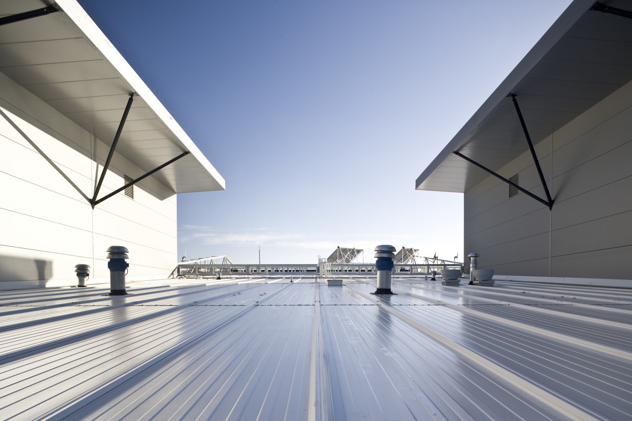 Exterior view of the Yearlands Estate winery which architecture, building, daylighting, daytime, line, roof, sky, structure, gray