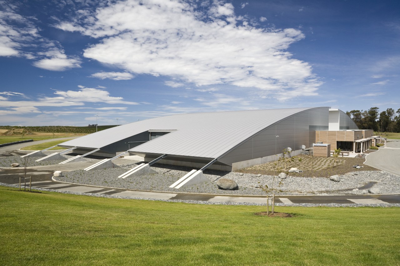 Exterior view of the Yearlands Estate winery which architecture, cloud, corporate headquarters, daylighting, daytime, house, sky, gray