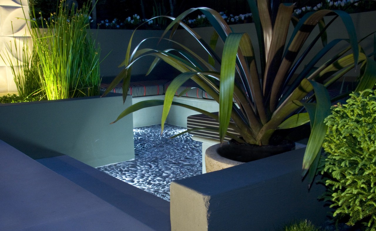 View of main outdoor living area which is arecales, flora, grass, leaf, majorelle blue, palm tree, plant, water, blue