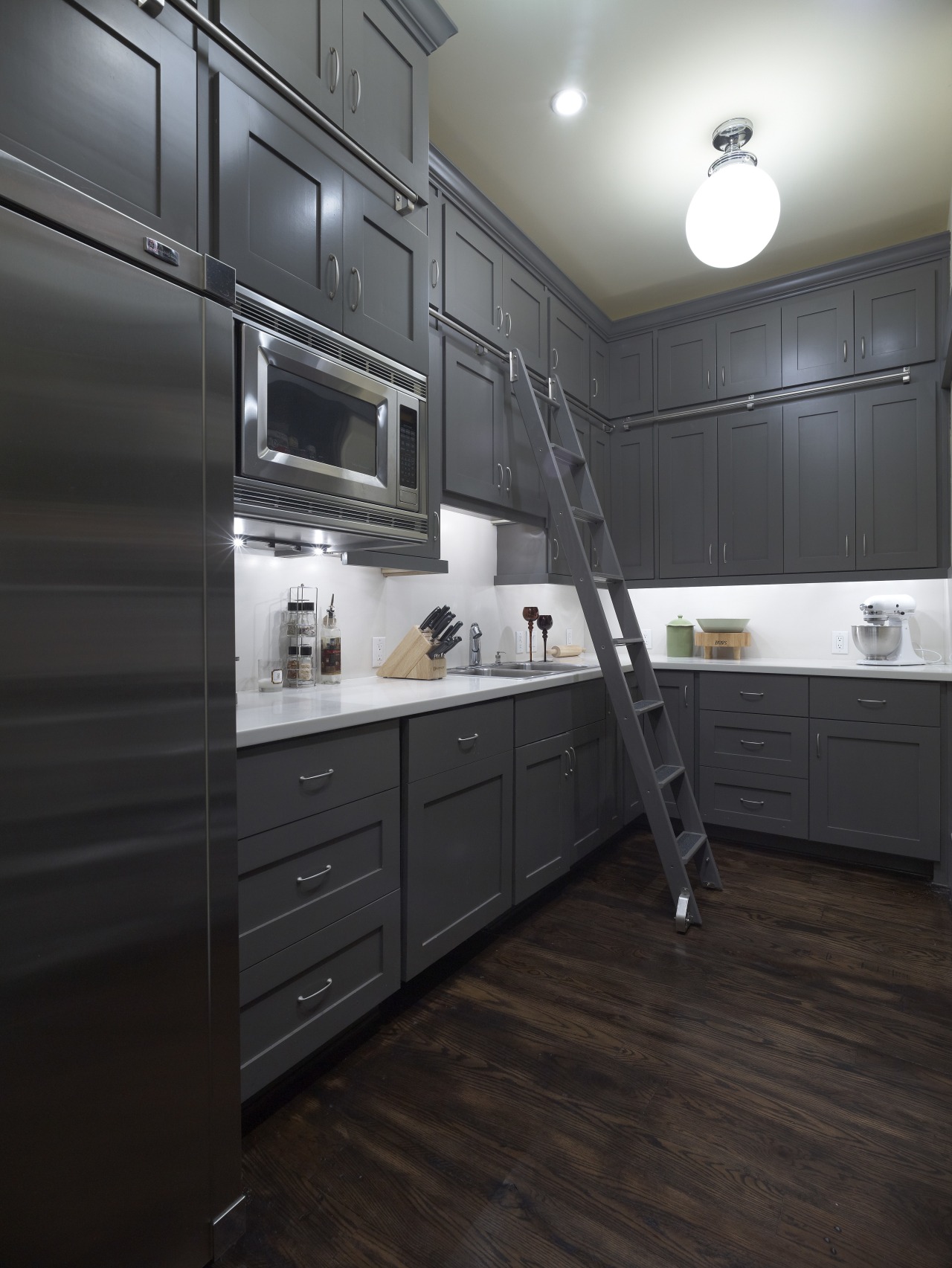 View of the scullery which is off the cabinetry, countertop, floor, home appliance, interior design, kitchen, room, black