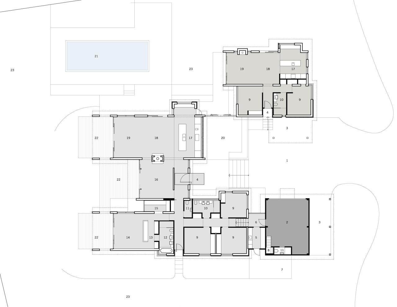 Floor plan of house. architecture, area, design, diagram, elevation, floor plan, font, line, plan, product design, residential area, schematic, white