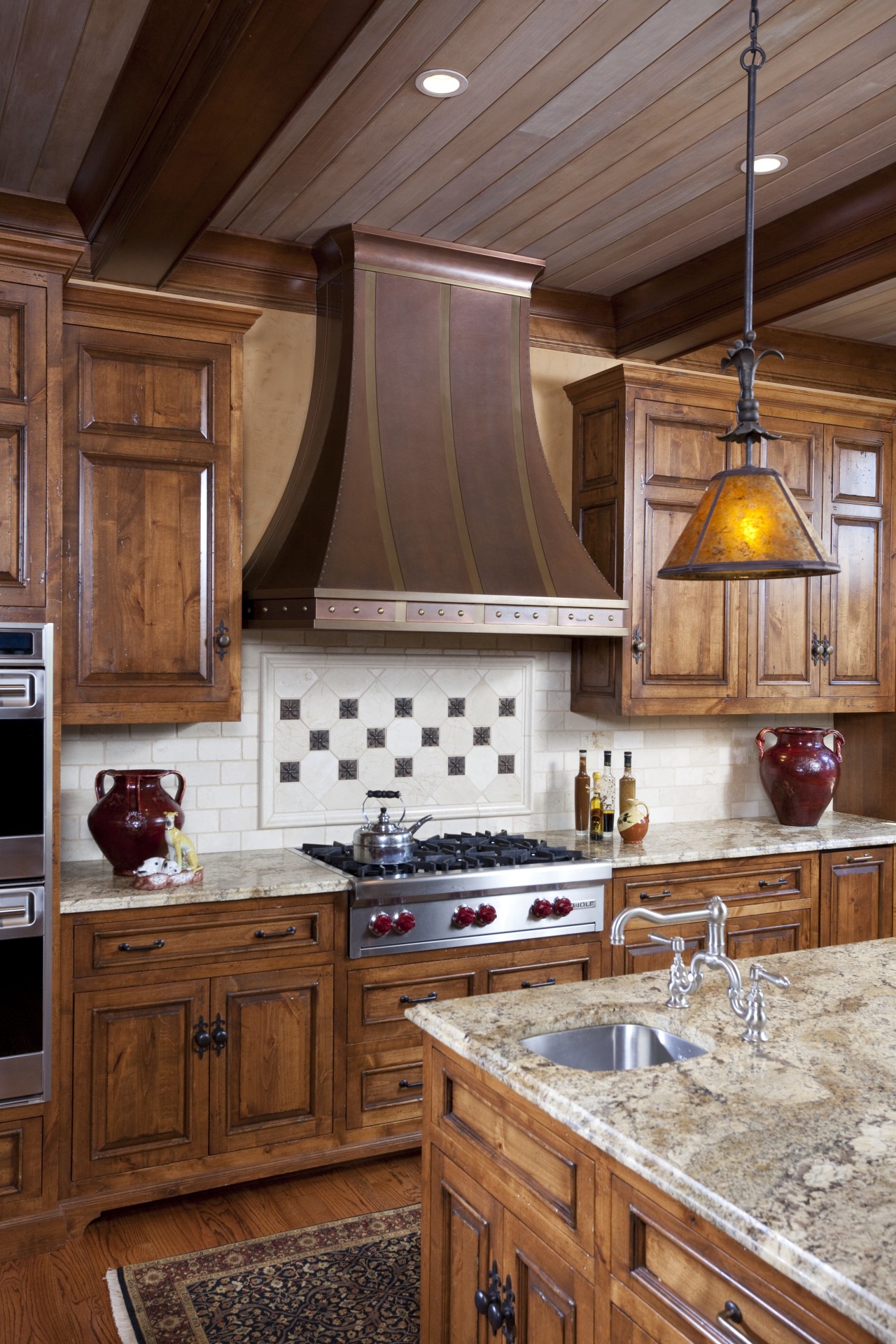 A view of a kitchen by Bruce Kading cabinetry, countertop, cuisine classique, hardwood, interior design, kitchen, room, wood, wood flooring, wood stain, brown