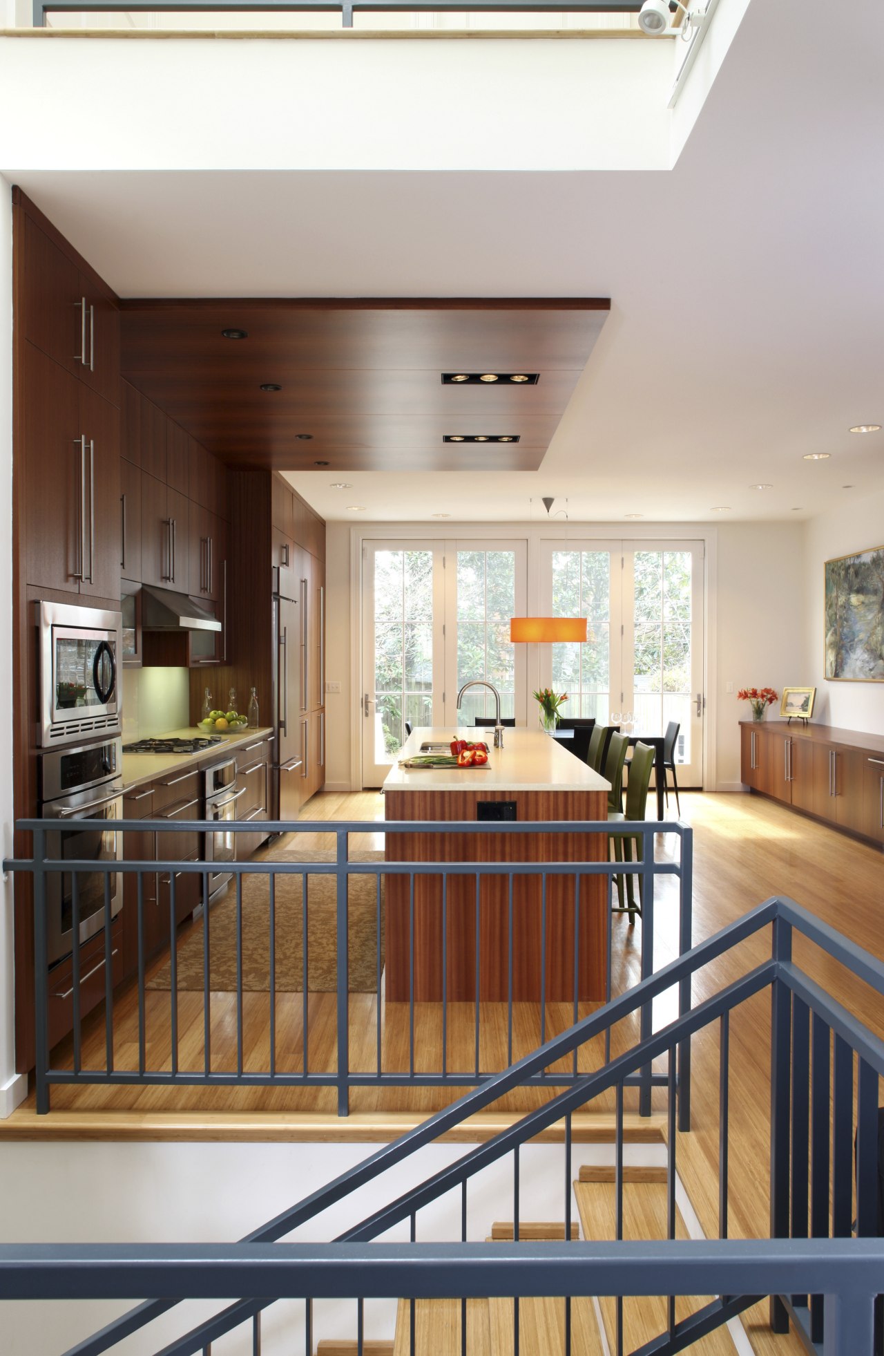 View of a kitchen which features a kitchen architecture, ceiling, daylighting, home, house, interior design, kitchen, living room, real estate, window, gray