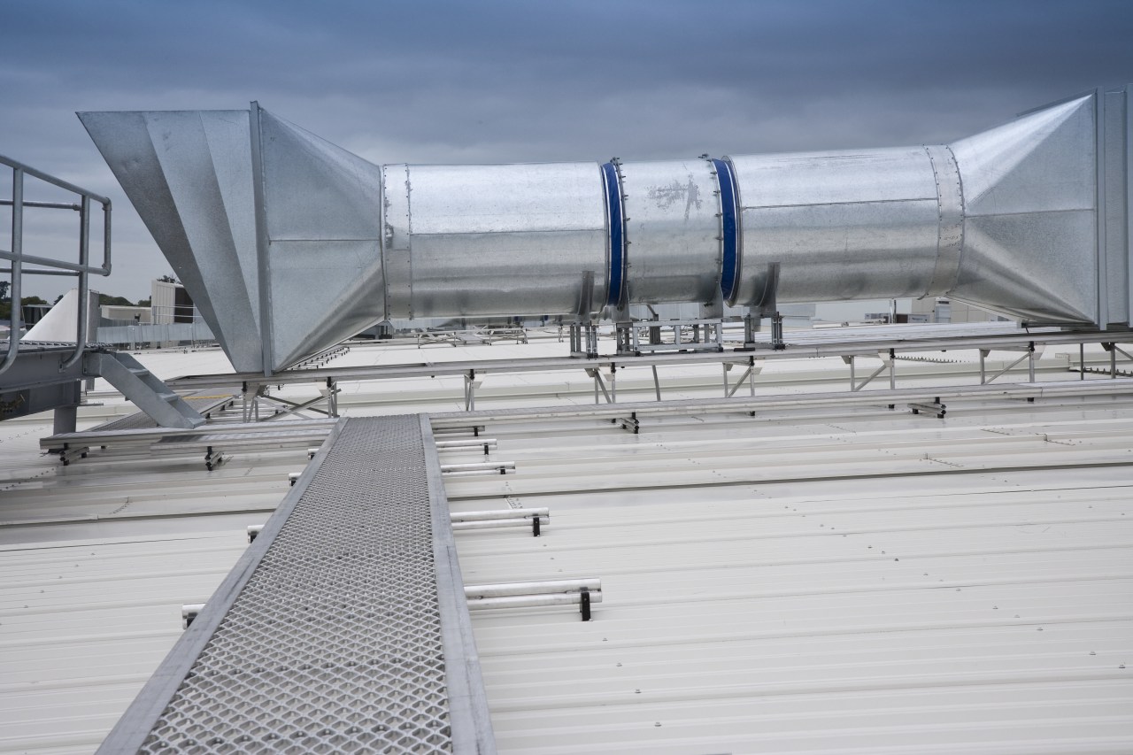 View of the Monkey toe platform on the architecture, daylighting, roof, sky, steel, structure, water, gray