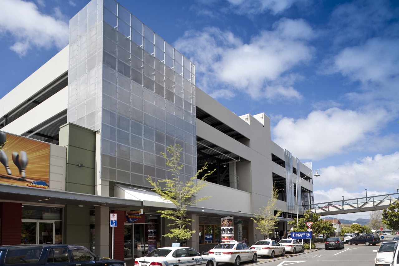 Chapman Engineering strengthened the existing Riccarton mall for architecture, building, commercial building, condominium, corporate headquarters, elevation, facade, headquarters, metropolis, metropolitan area, mixed use, plaza, real estate, residential area, sky