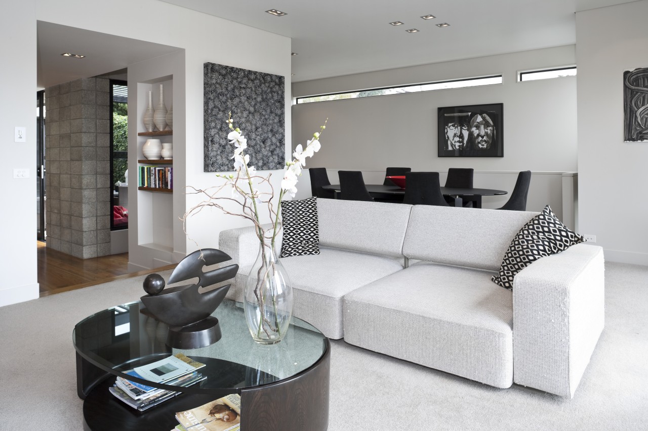 View of the living spaces featuring Asian oak furniture, home, interior design, living room, property, real estate, room, table, white, gray