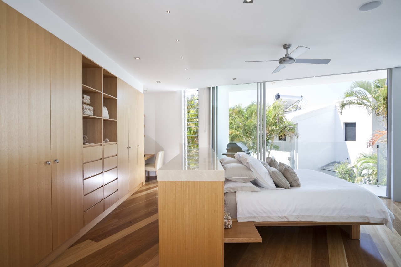 View of Home in Noosa by architects Resitsma architecture, ceiling, floor, home, house, interior design, interior designer, living room, property, real estate, room, window, wood, wood flooring, gray, white