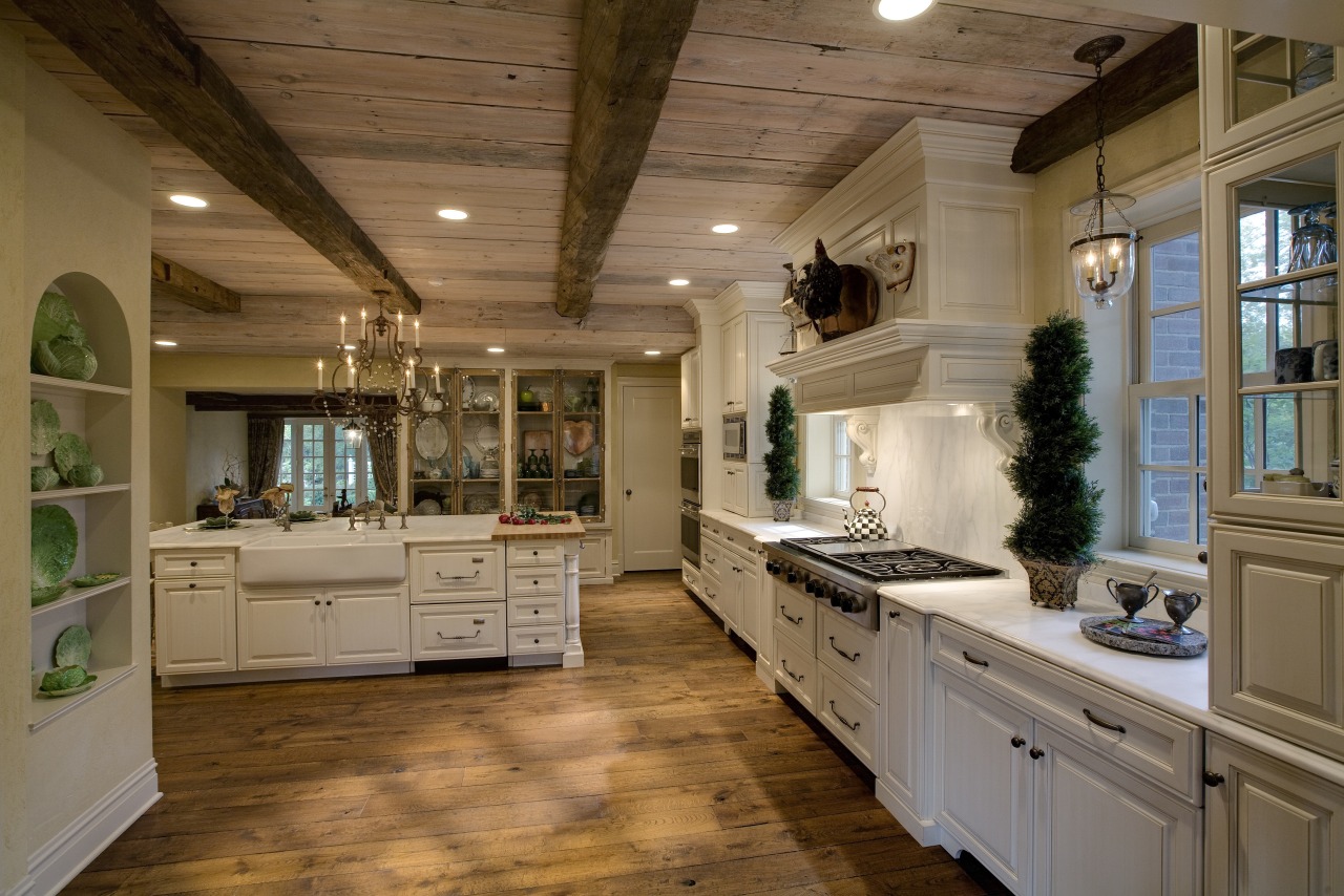 View of kitchen designed and built by Drury cabinetry, ceiling, countertop, cuisine classique, estate, home, interior design, kitchen, room, window, brown