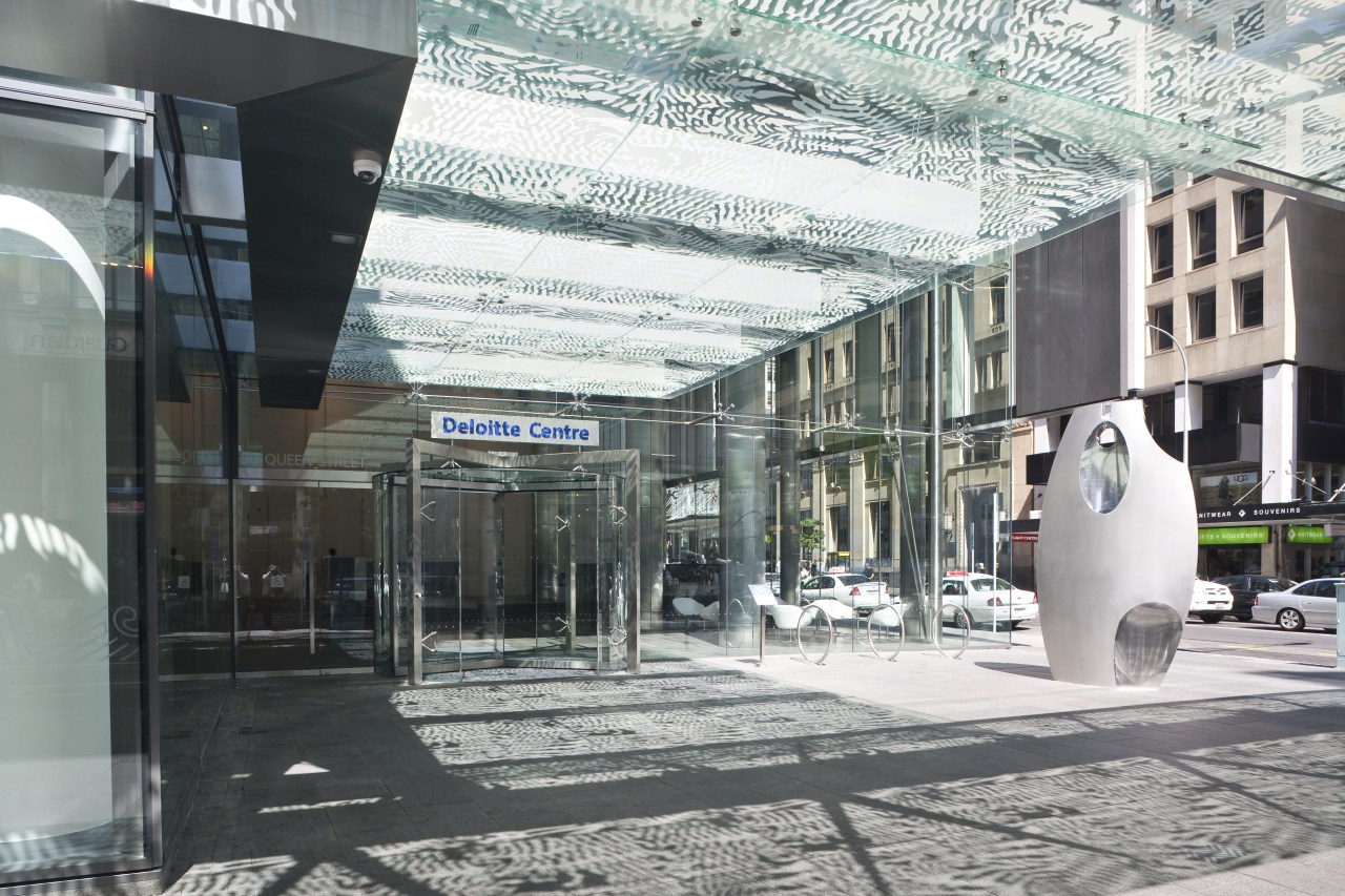 View of the Deloitte Centre at 80 Queen architecture, building, white, gray, black