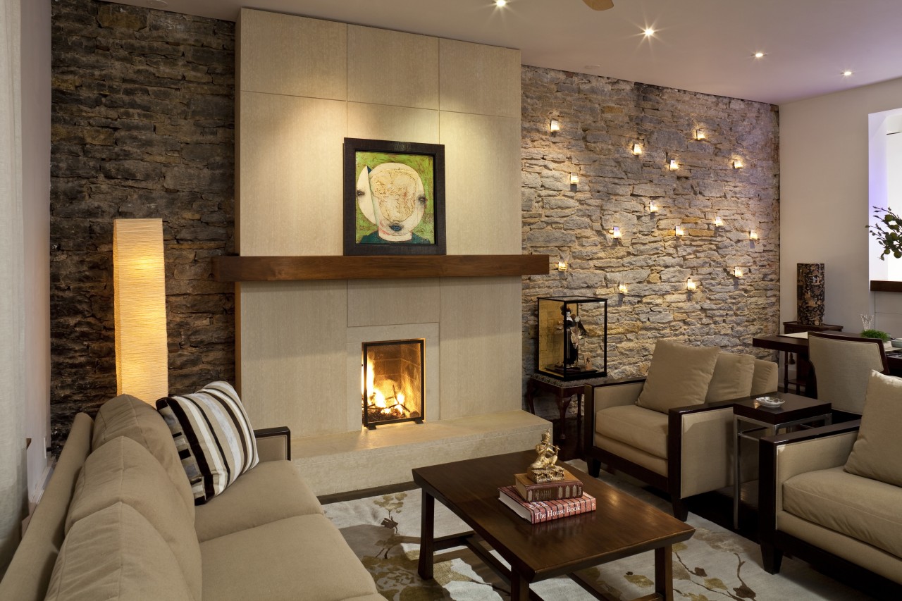 View of lounge and dining area after renovations ceiling, fireplace, hearth, home, interior design, living room, lobby, real estate, room, brown