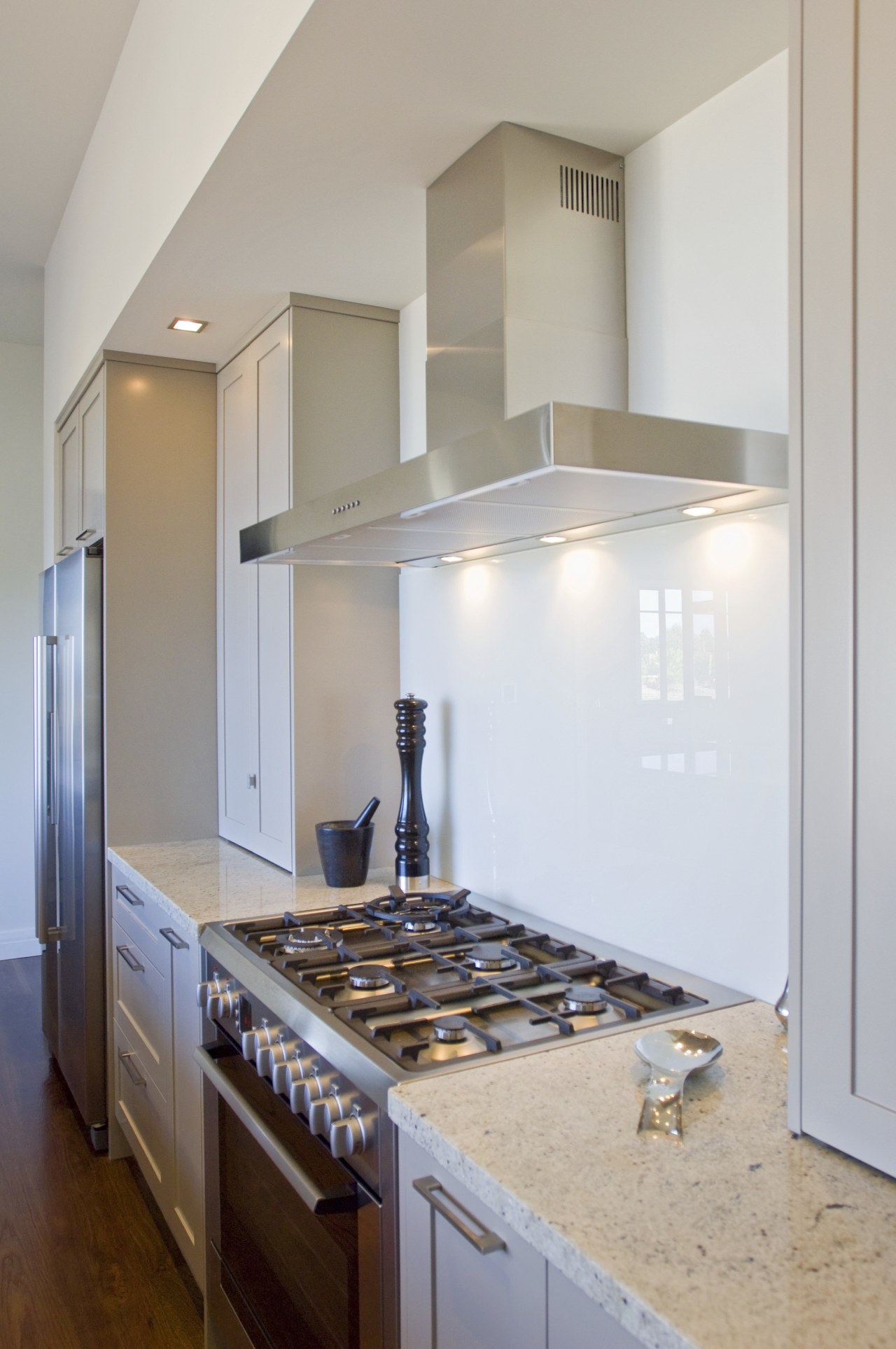 View of the kitchen of this house built cabinetry, countertop, floor, home, interior design, kitchen, real estate, room, gray