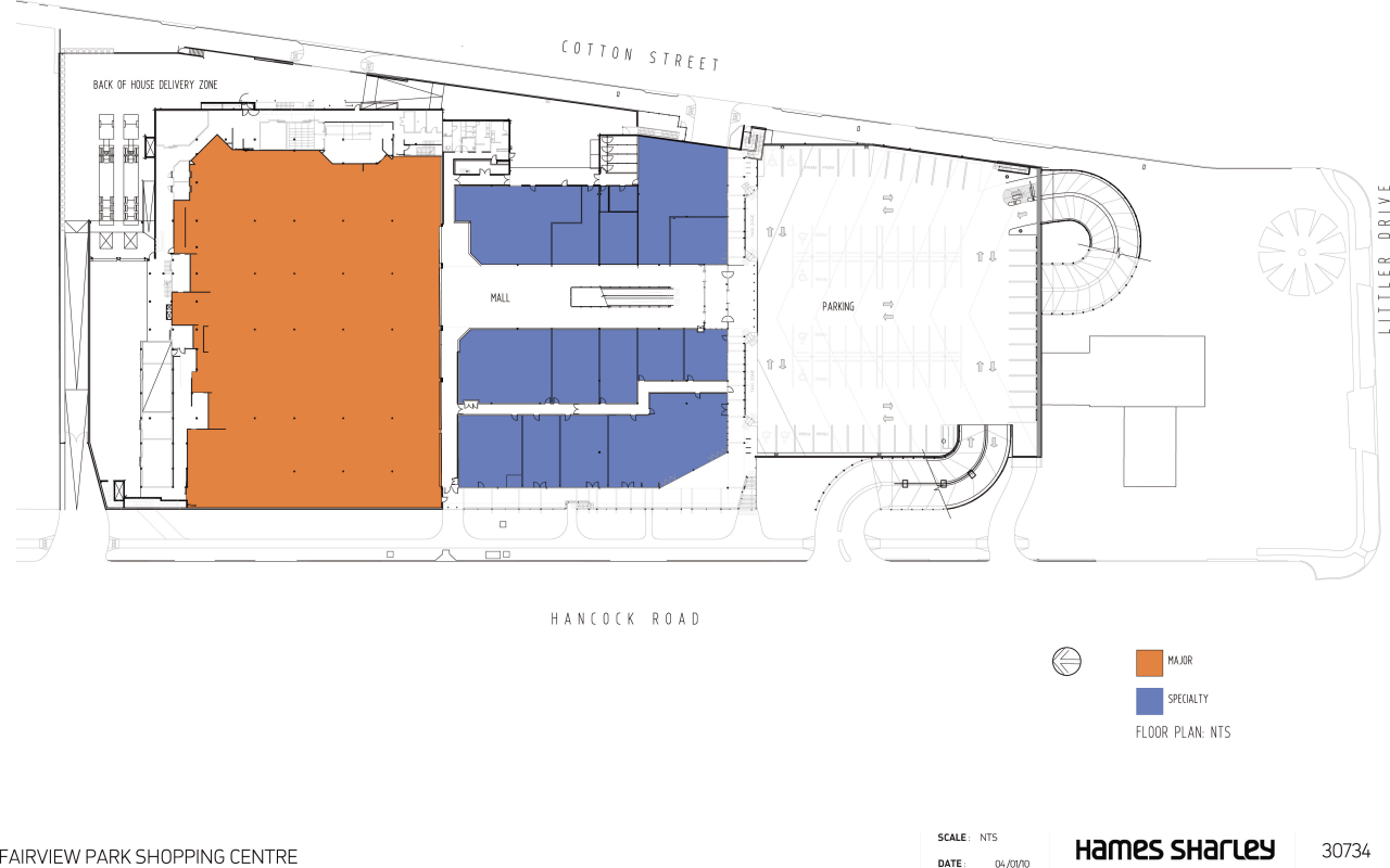 Fairview Green Shopping Centre, Fairview Park, WA area, diagram, elevation, floor plan, line, plan, product design, text, white