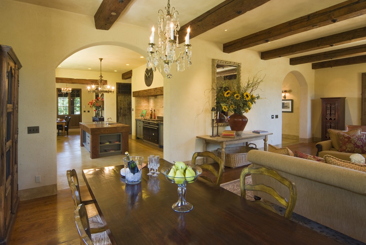 View from the dining table ceiling, dining room, estate, home, interior design, living room, property, real estate, room, brown, orange