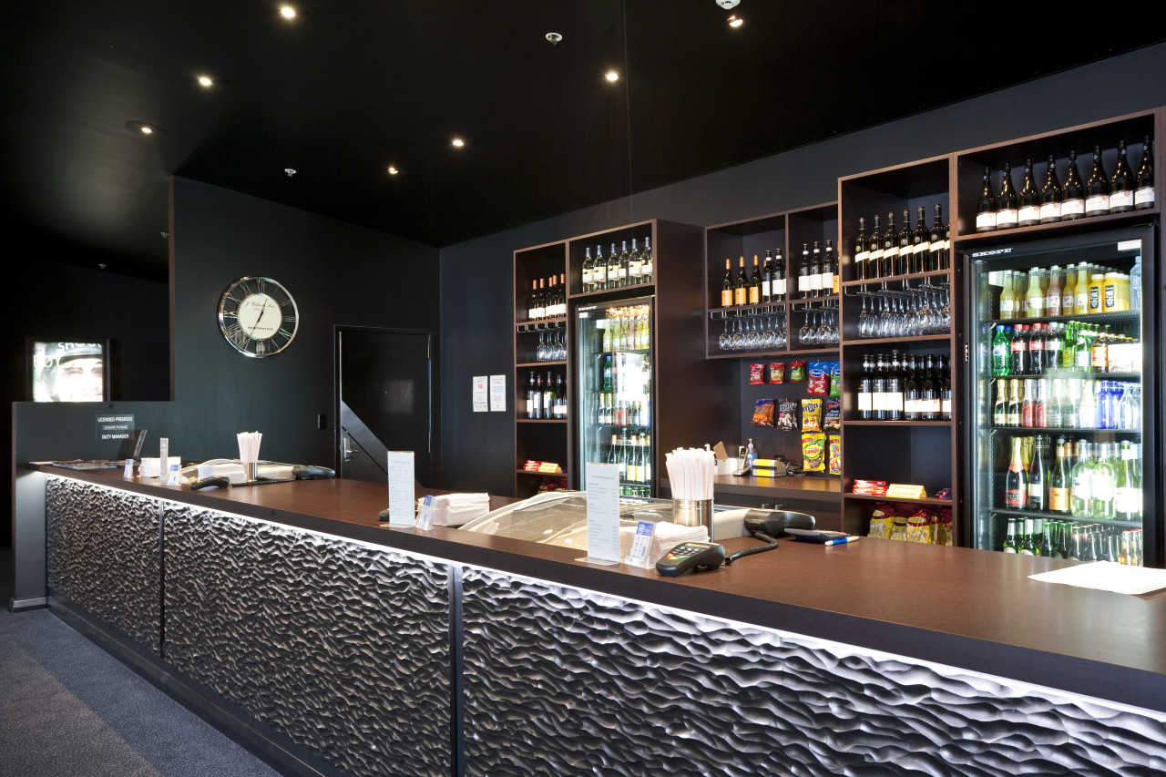 Lido cinema in hamilton bar, interior design, liquor store, black