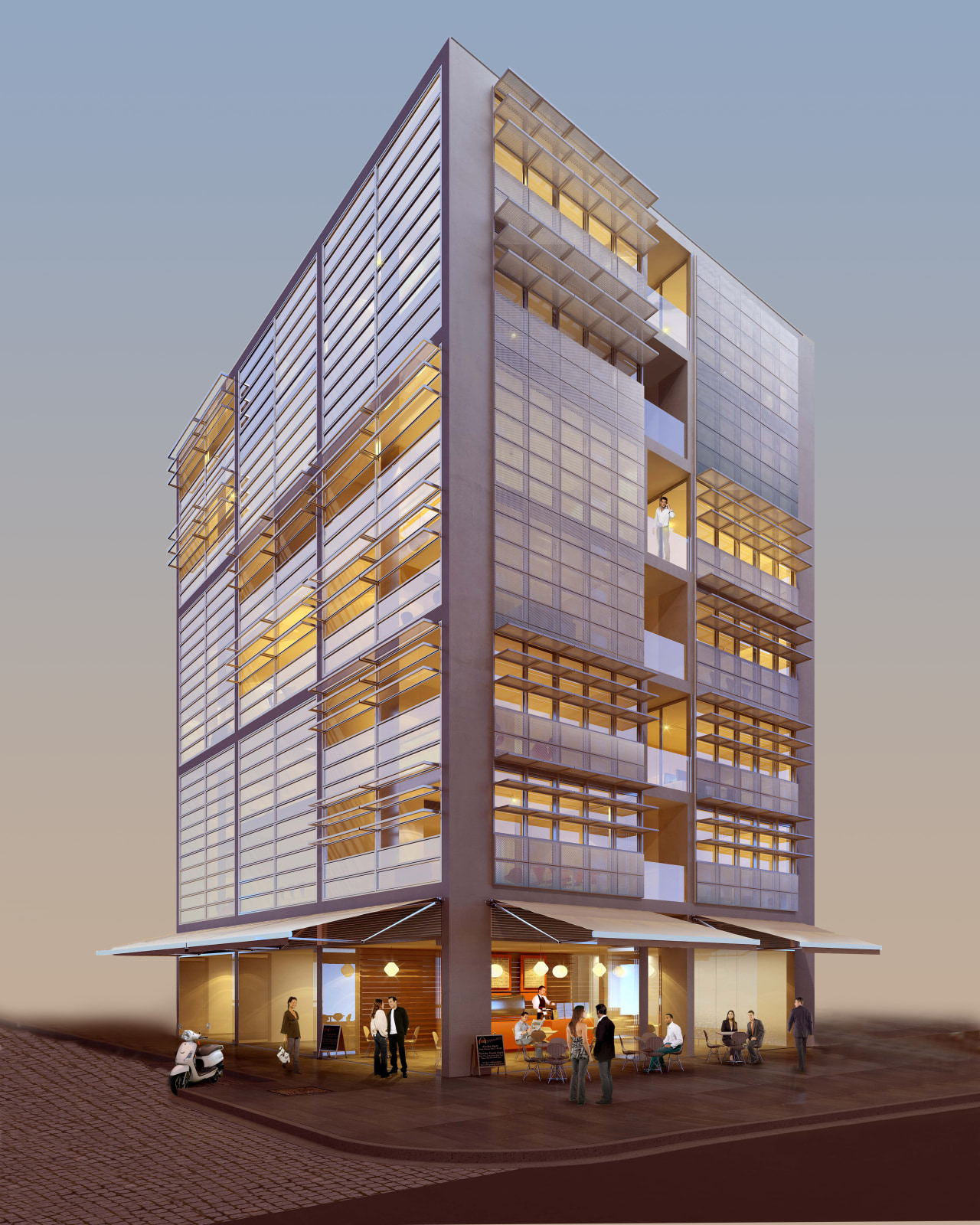 Rhubarb Land Conceptual architecture, building, commercial building, condominium, corporate headquarters, elevation, facade, headquarters, mixed use, tower block, gray