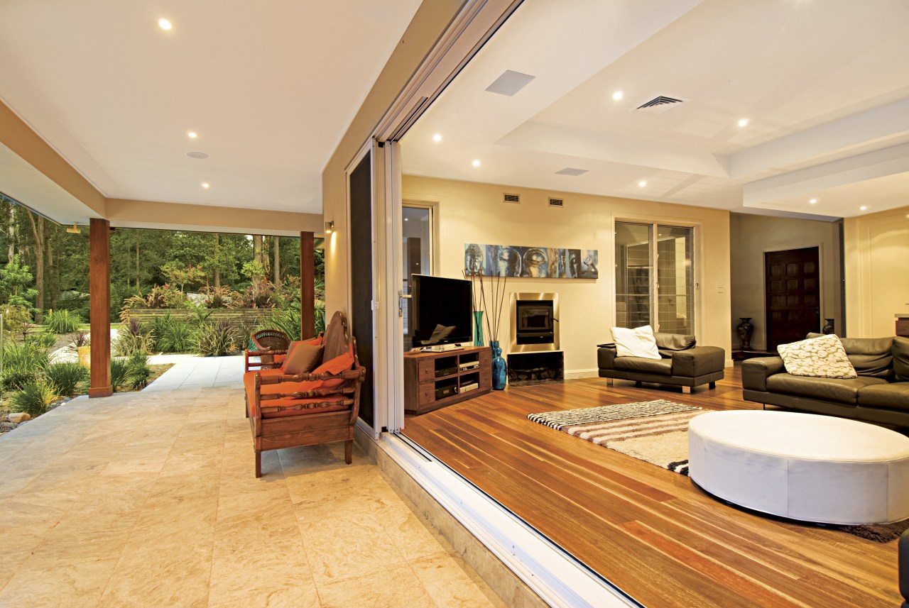 View of this contemporary home by Balmoral Homes ceiling, estate, floor, flooring, hardwood, interior design, laminate flooring, living room, real estate, window, wood, wood flooring, orange