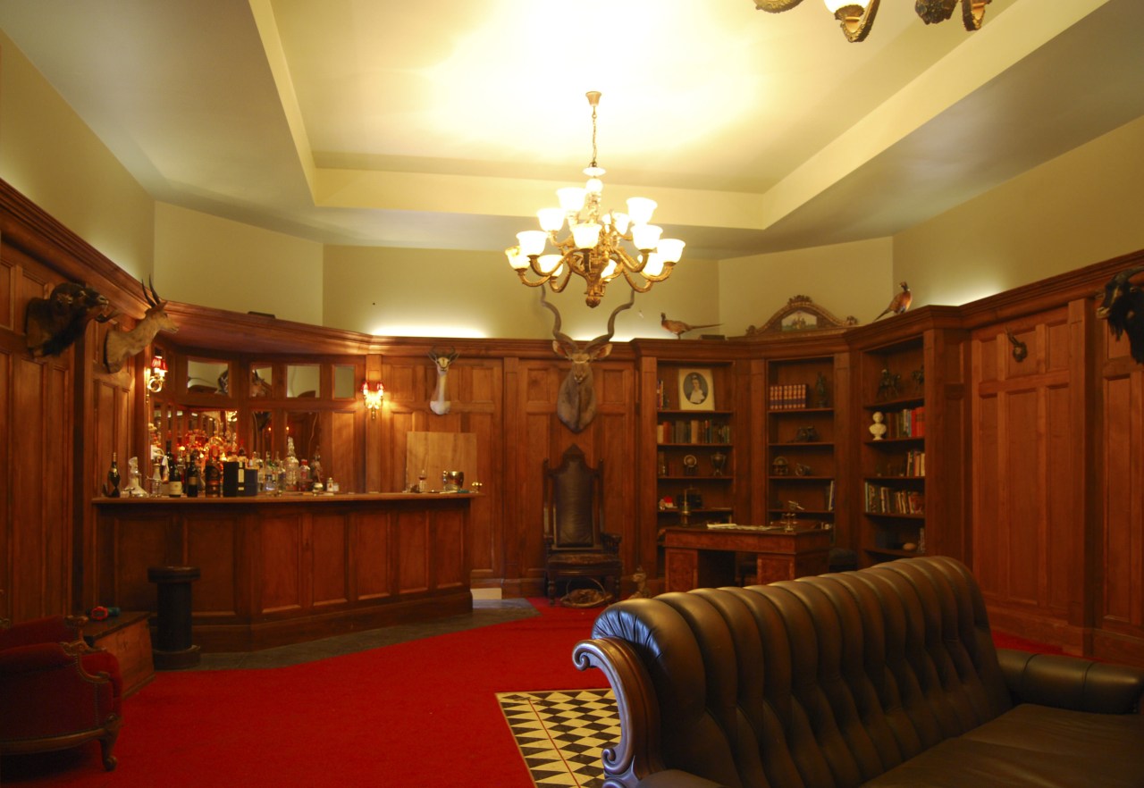 View of this home designed by Architectural Designers ceiling, function hall, home, interior design, lighting, living room, lobby, room, red