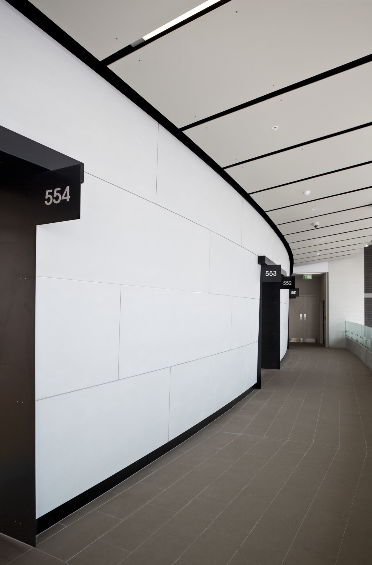 PBS Contracting supplied the Eden Park stadium facade architecture, daylighting, glass, interior design, line, product design, wall, gray, white