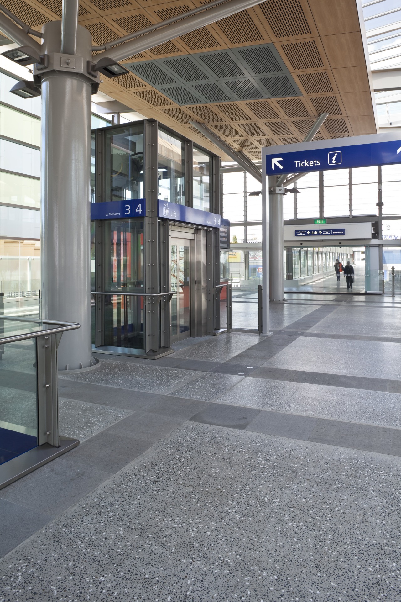 View of the upgraded New Market Station where building, metropolitan area, train station, transport, gray