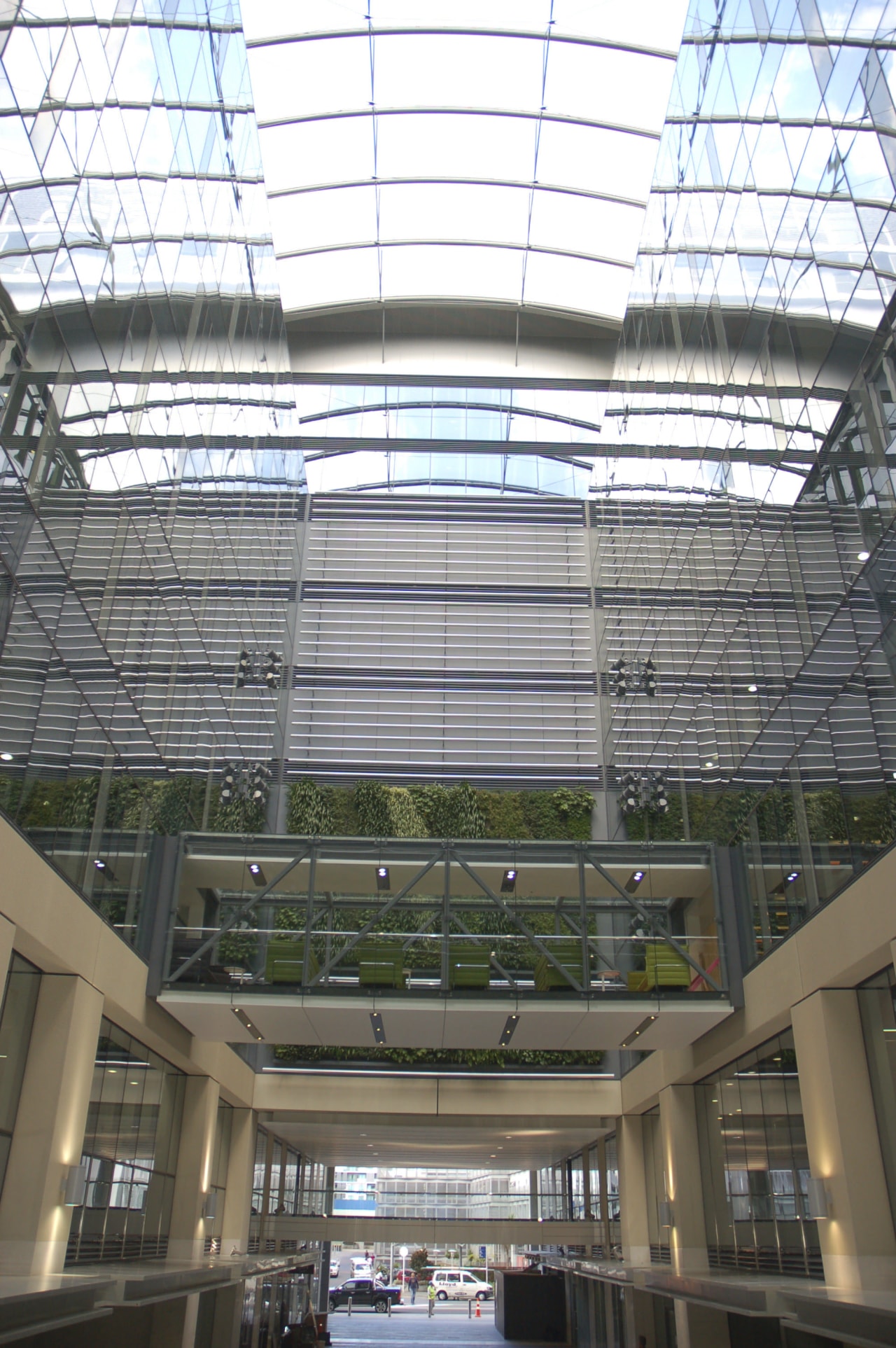 View of the Britomart East development. architecture, building, ceiling, condominium, corporate headquarters, daylighting, metropolitan area, roof, structure, white, gray