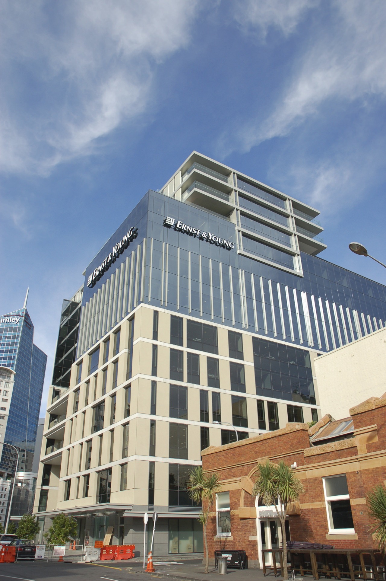 View of the Britomart East development. apartment, architecture, building, city, commercial building, condominium, corporate headquarters, daytime, downtown, facade, headquarters, metropolis, metropolitan area, mixed use, neighbourhood, real estate, residential area, sky, skyscraper, tower block, urban area, teal