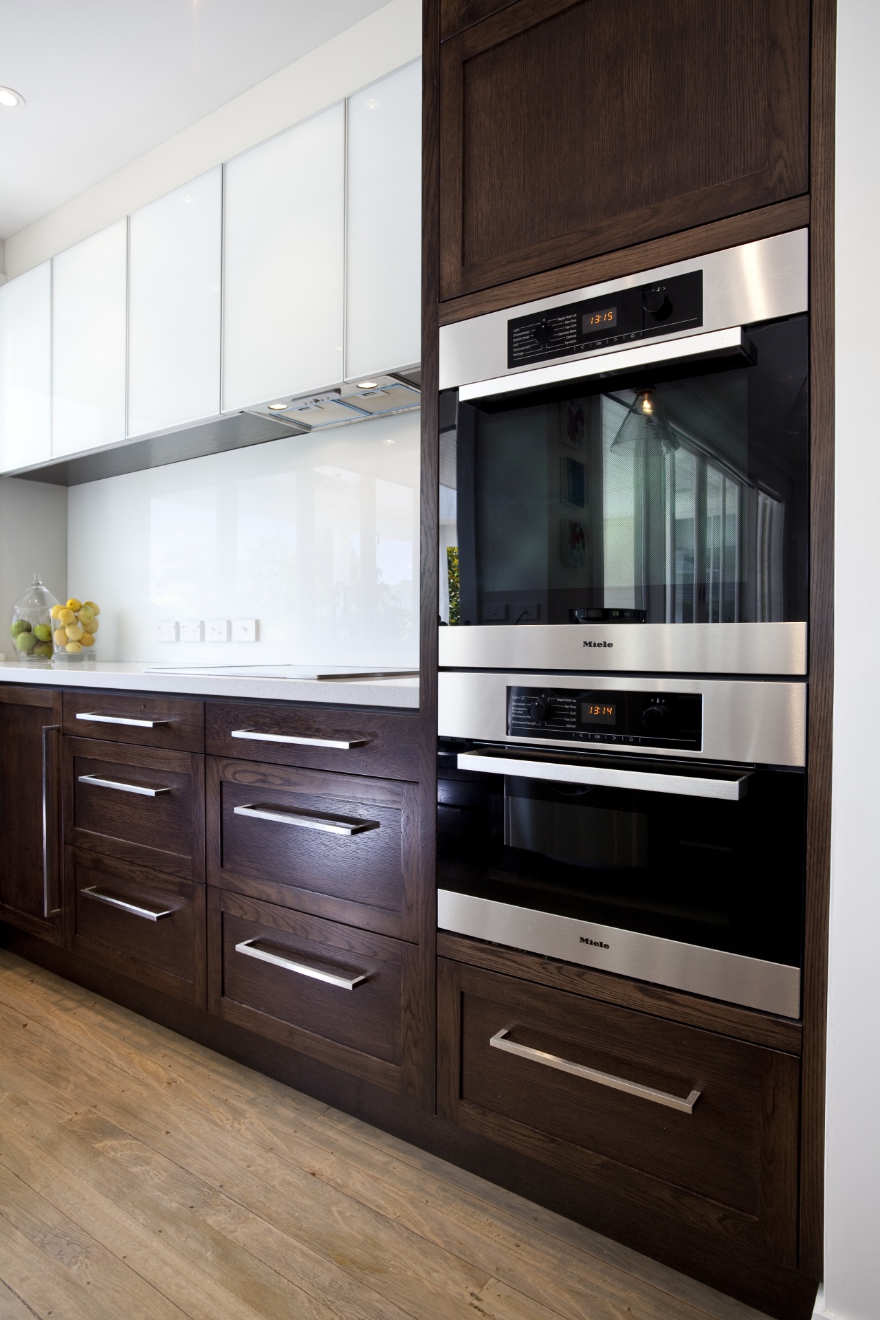 Designer Scarlet Architects. Traditional. Solid oak frame doors cabinetry, countertop, cuisine classique, home appliance, interior design, kitchen, kitchen appliance, major appliance, refrigerator, white