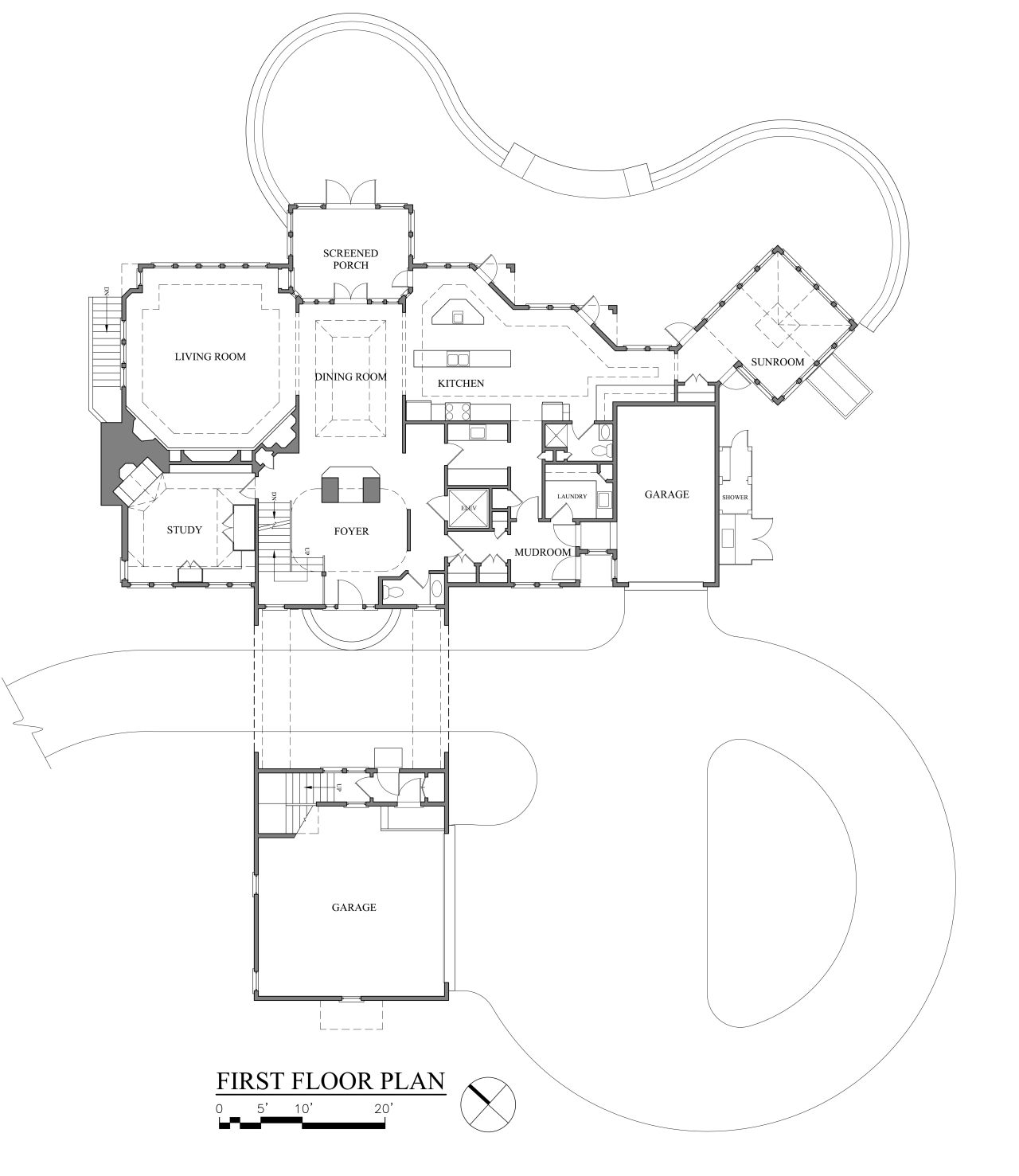 Floorplan of home. area, artwork, black and white, design, diagram, drawing, floor plan, font, line, line art, plan, product, product design, schematic, structure, technical drawing, text, white