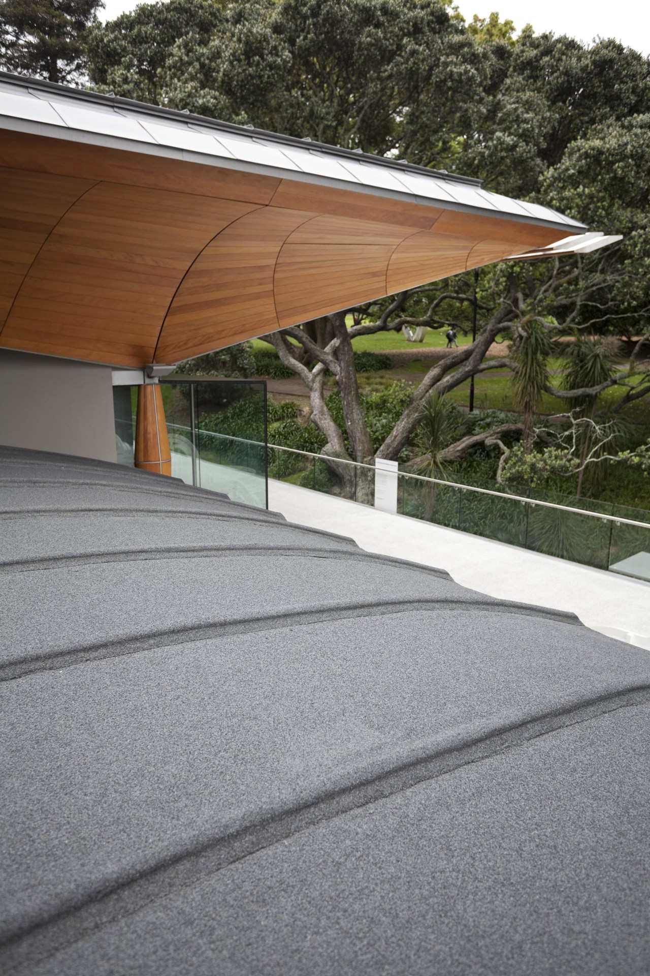 Auckland Waterproofing ensured that this, the Auckland Art architecture, asphalt, house, roof, shade, structure, gray