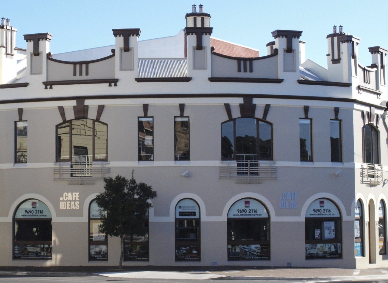 The crown hotel in Sydney has undergone an architecture, building, facade, mixed use, window, gray