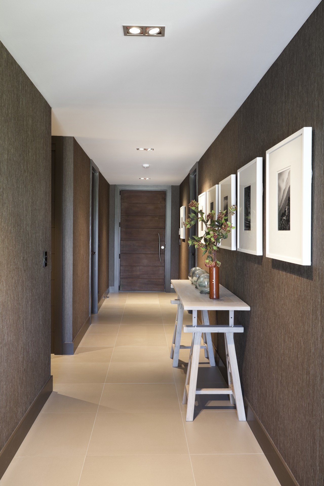 This home was designed by Mason & Wales ceiling, floor, flooring, home, house, interior design, gray