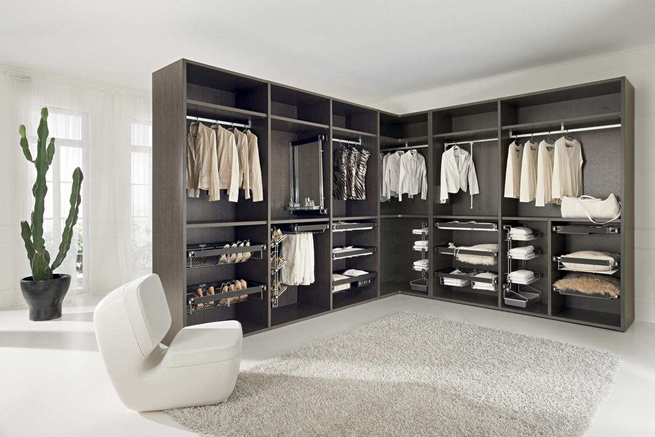 View of contemporary storage. closet, furniture, interior design, wardrobe, white