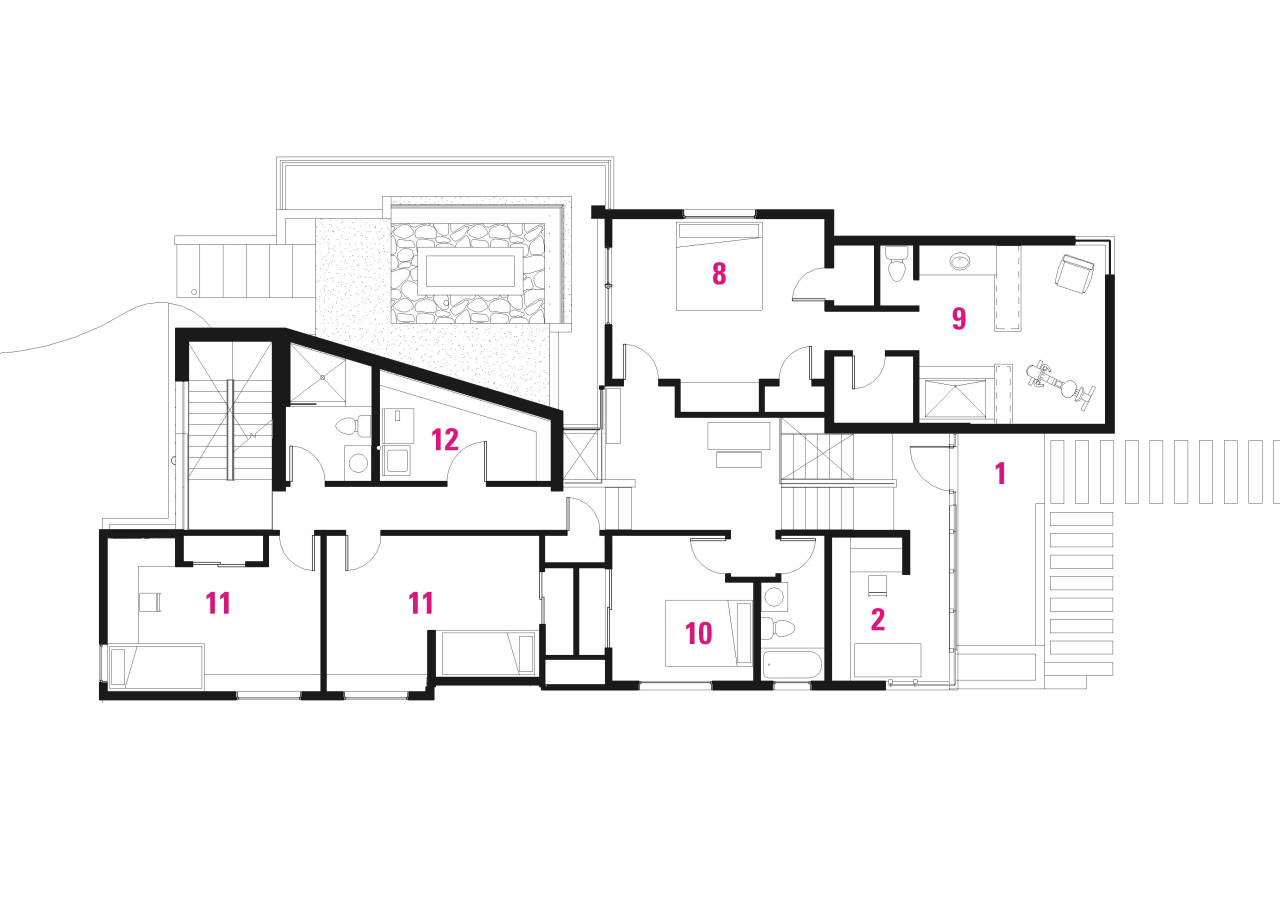 2 Floor Plans.  architecture, area, design, diagram, floor plan, line, plan, product design, schematic, square, white