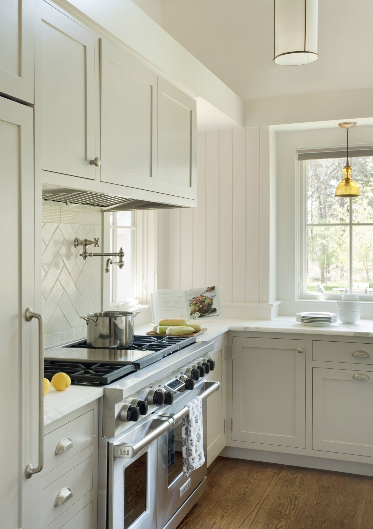 Close up of the oven. The cabinets cabinetry, countertop, cuisine classique, floor, home, home appliance, interior design, kitchen, room, window, gray